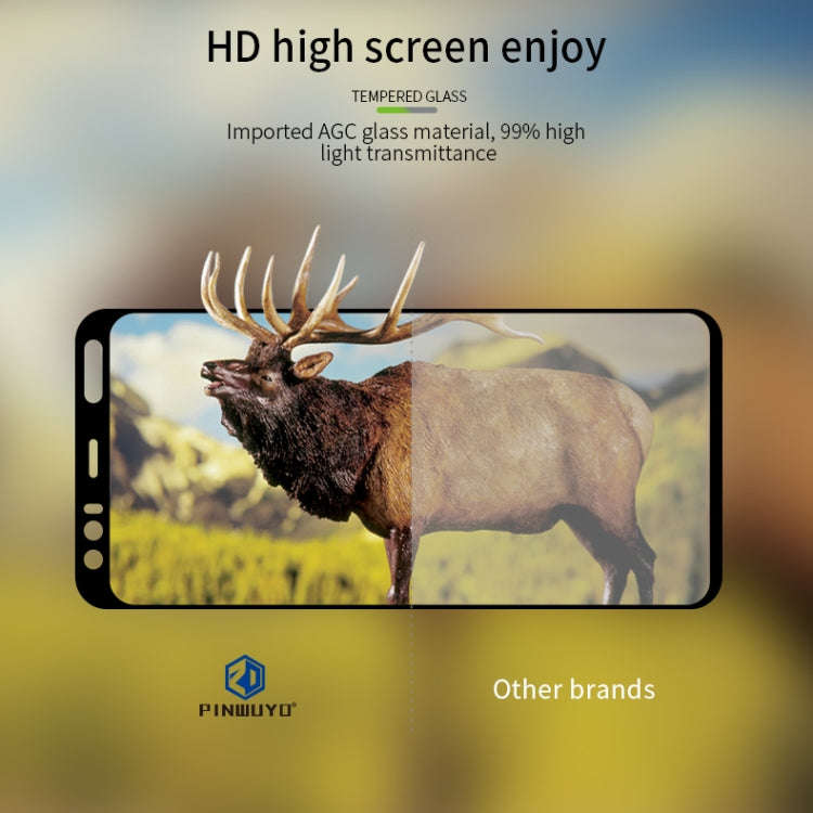 PINWUYO 9H 2.5D Full Screen Tempered Glass Film For Google Pixel 4(Black)
