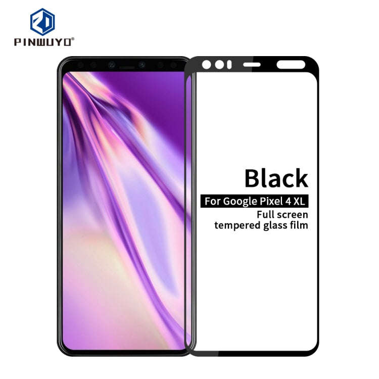 PINWUYO 9H 2.5D Full Screen Tempered Glass Film For Google Pixel 4XL(Black)