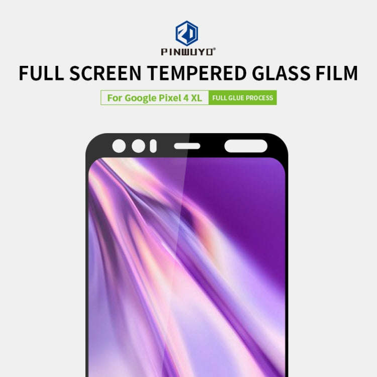 PINWUYO 9H 2.5D Full Screen Tempered Glass Film For Google Pixel 4XL(Black)
