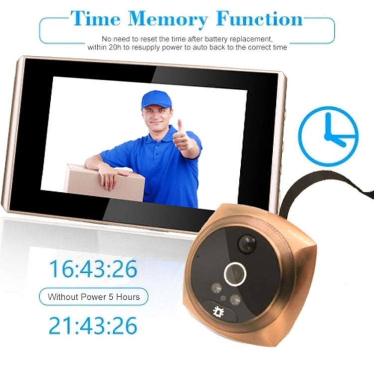 4.3 inch LCD Color Screen Digital Doorbell Door Eye Doorbell Electronic Peephole Door Camera View...