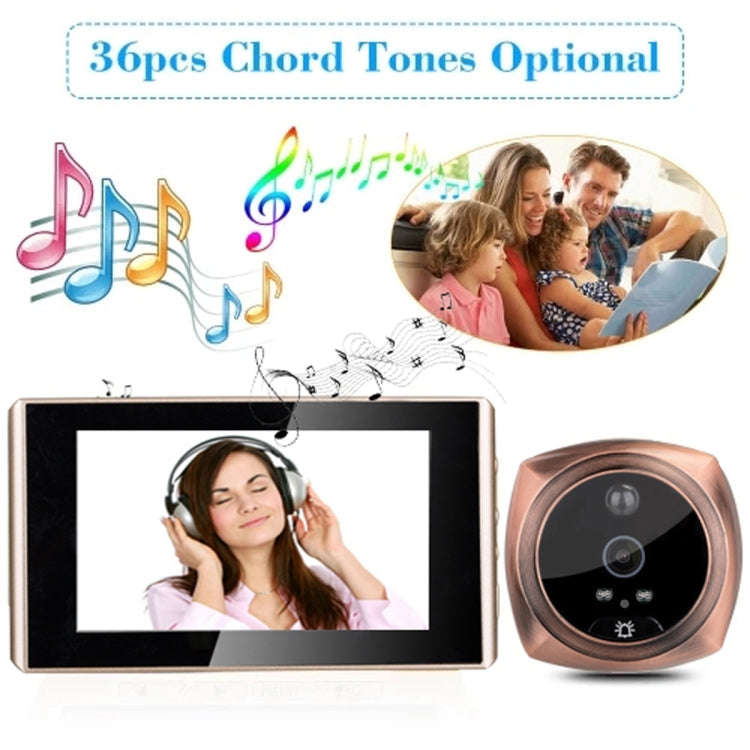 4.3 inch LCD Color Screen Digital Doorbell Door Eye Doorbell Electronic Peephole Door Camera View...