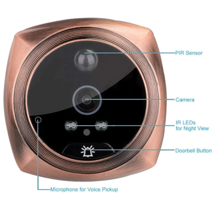 4.3 inch LCD Color Screen Digital Doorbell Door Eye Doorbell Electronic Peephole Door Camera View...