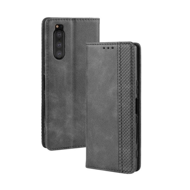 Magnetic Buckle Retro Crazy Horse Texture Horizontal Flip Leather Case for Sony Xperia 2, with Ho...
