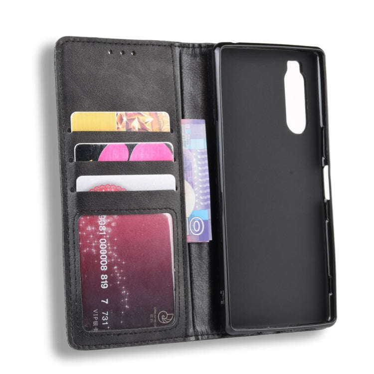 Magnetic Buckle Retro Crazy Horse Texture Horizontal Flip Leather Case for Sony Xperia 2, with Ho...