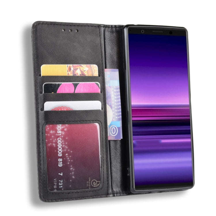 Magnetic Buckle Retro Crazy Horse Texture Horizontal Flip Leather Case for Sony Xperia 2, with Ho...