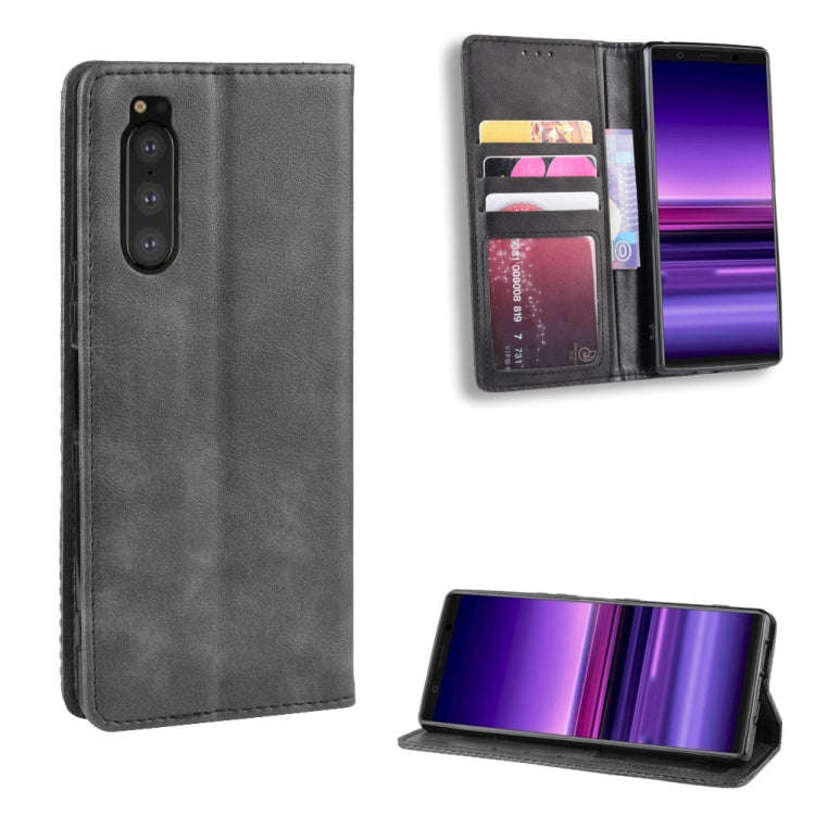 Magnetic Buckle Retro Crazy Horse Texture Horizontal Flip Leather Case for Sony Xperia 2, with Ho...