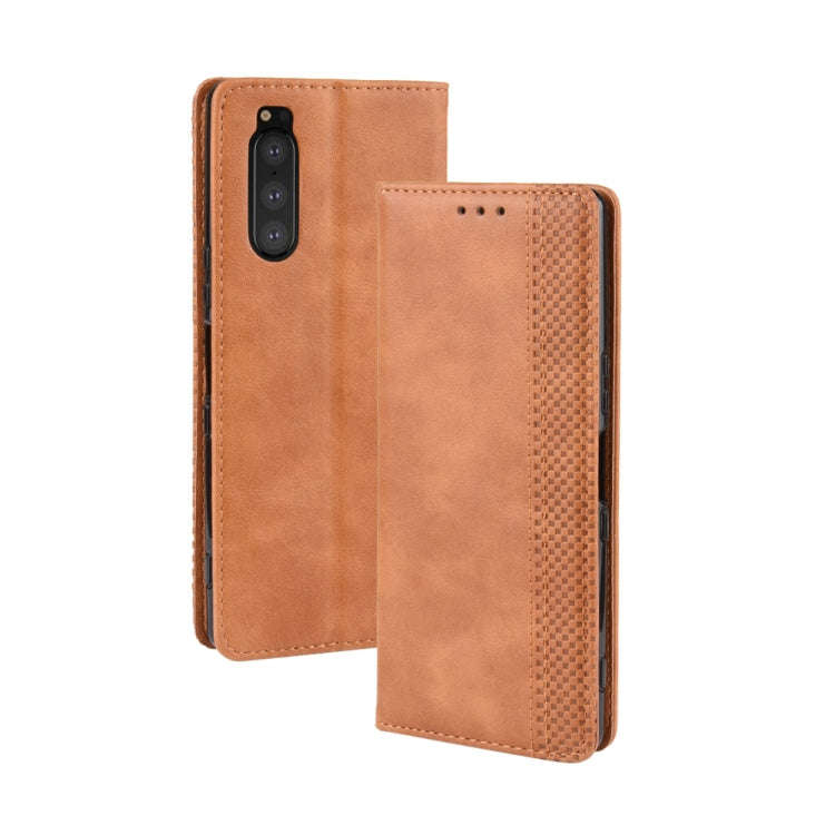 Magnetic Buckle Retro Crazy Horse Texture Horizontal Flip Leather Case for Sony Xperia 2, with Ho...