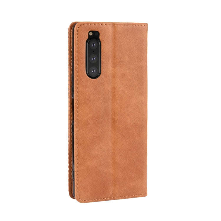 Magnetic Buckle Retro Crazy Horse Texture Horizontal Flip Leather Case for Sony Xperia 2, with Ho...