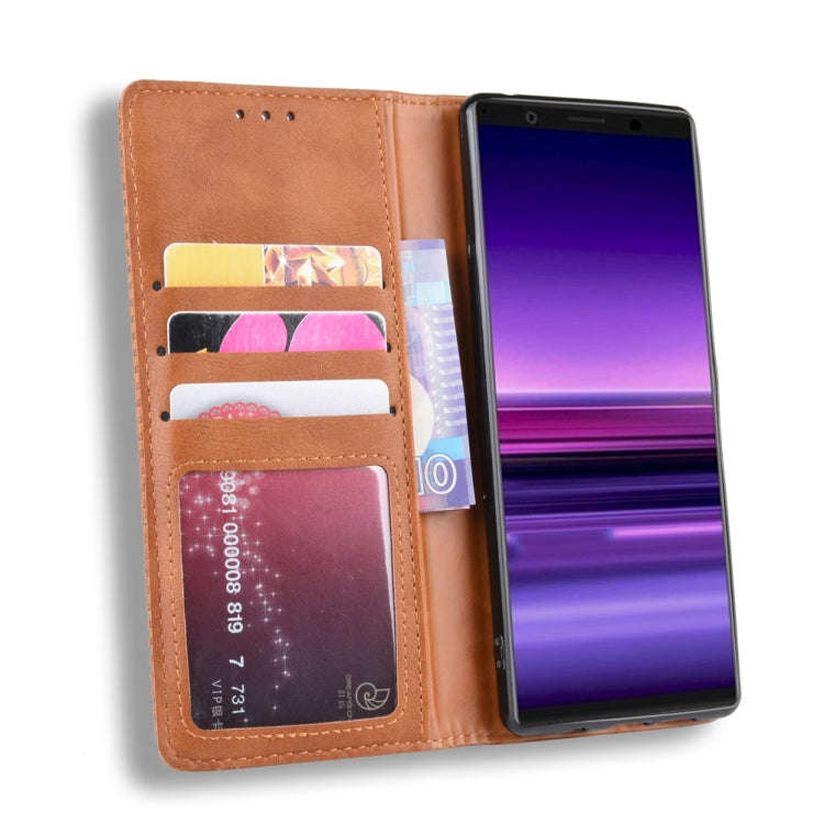 Magnetic Buckle Retro Crazy Horse Texture Horizontal Flip Leather Case for Sony Xperia 2, with Ho...