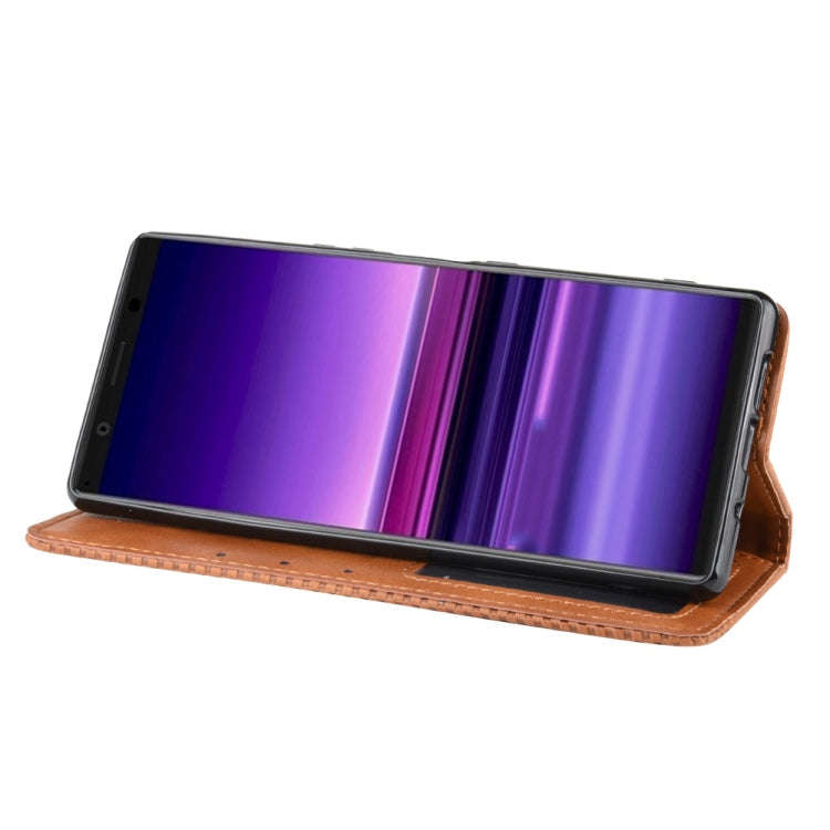 Magnetic Buckle Retro Crazy Horse Texture Horizontal Flip Leather Case for Sony Xperia 2, with Ho...
