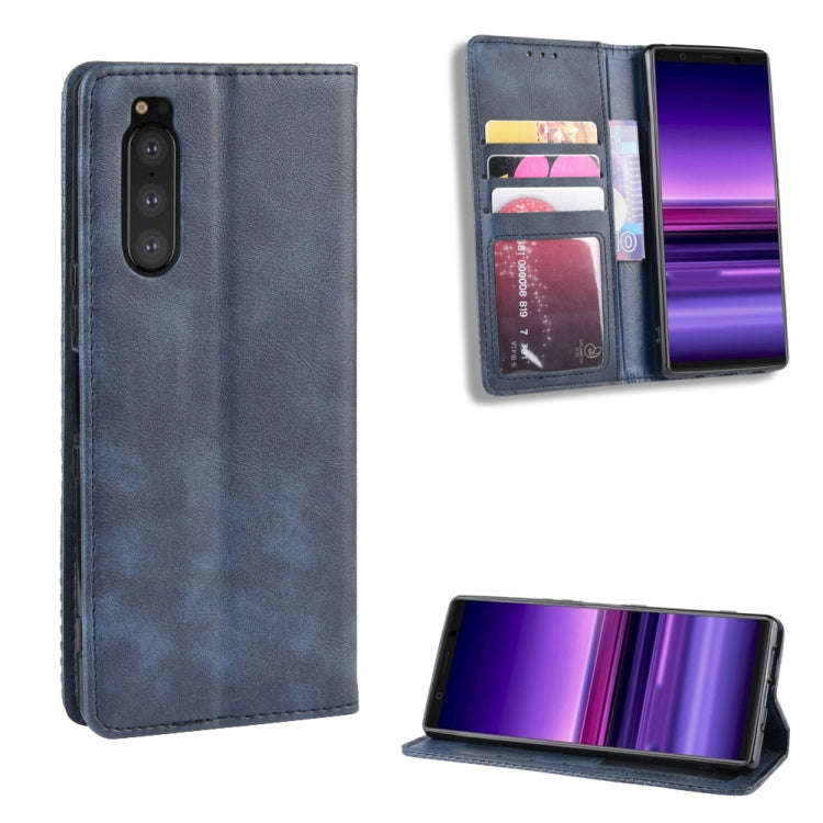Magnetic Buckle Retro Crazy Horse Texture Horizontal Flip Leather Case for Sony Xperia 2, with Ho...