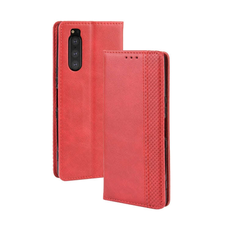 Magnetic Buckle Retro Crazy Horse Texture Horizontal Flip Leather Case for Sony Xperia 2, with Ho...