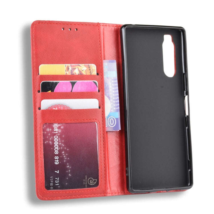 Magnetic Buckle Retro Crazy Horse Texture Horizontal Flip Leather Case for Sony Xperia 2, with Ho...