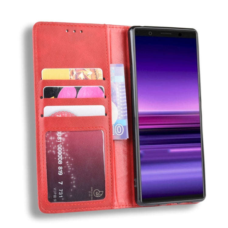 Magnetic Buckle Retro Crazy Horse Texture Horizontal Flip Leather Case for Sony Xperia 2, with Ho...