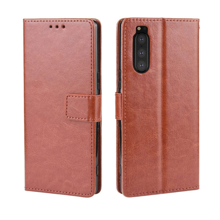 Retro Crazy Horse Texture Horizontal Flip Leather Case for Sony Xperia 2 , with Holder & Card Slo...
