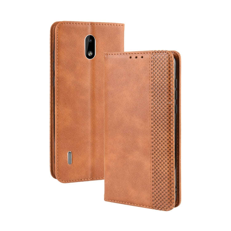 Magnetic Buckle Retro Crazy Horse Texture Horizontal Flip Leather Case for Nokia 3.1 C , with Hol...