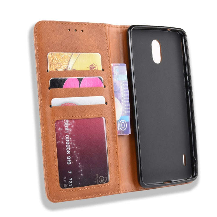 Magnetic Buckle Retro Crazy Horse Texture Horizontal Flip Leather Case for Nokia 3.1 C , with Hol...