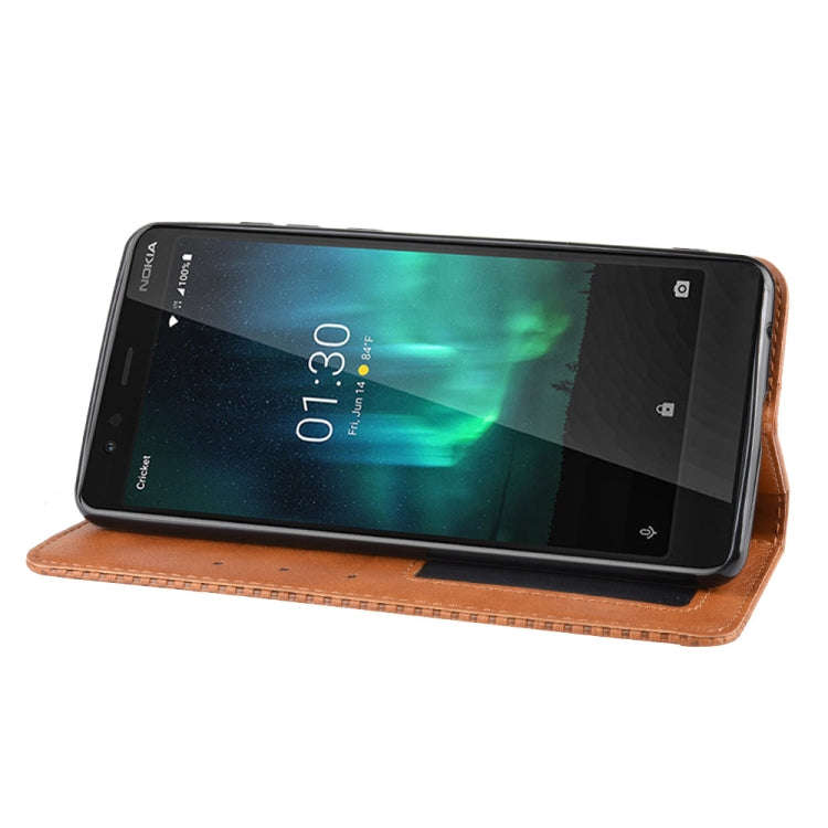 Magnetic Buckle Retro Crazy Horse Texture Horizontal Flip Leather Case for Nokia 3.1 C , with Hol...
