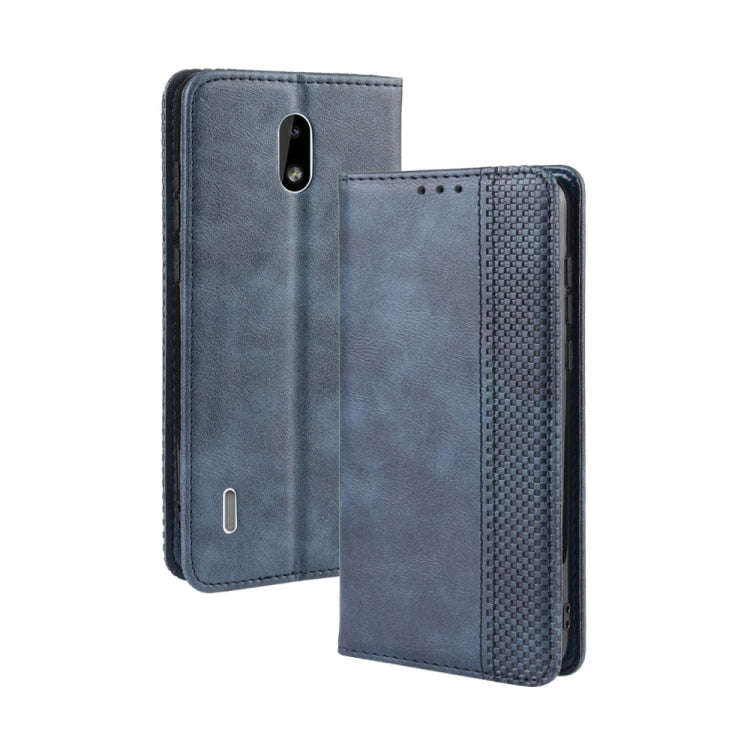 Magnetic Buckle Retro Crazy Horse Texture Horizontal Flip Leather Case for Nokia 3.1 C , with Hol...
