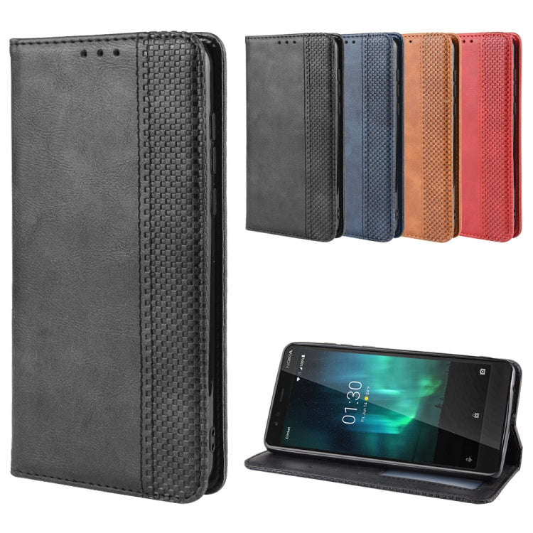 Magnetic Buckle Retro Crazy Horse Texture Horizontal Flip Leather Case for Nokia 3.1 C , with Hol...