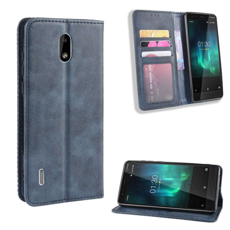 Magnetic Buckle Retro Crazy Horse Texture Horizontal Flip Leather Case for Nokia 3.1 C , with Hol...