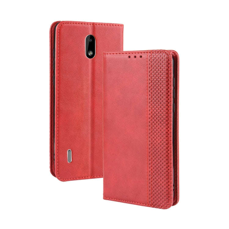 Magnetic Buckle Retro Crazy Horse Texture Horizontal Flip Leather Case for Nokia 3.1 C , with Hol...
