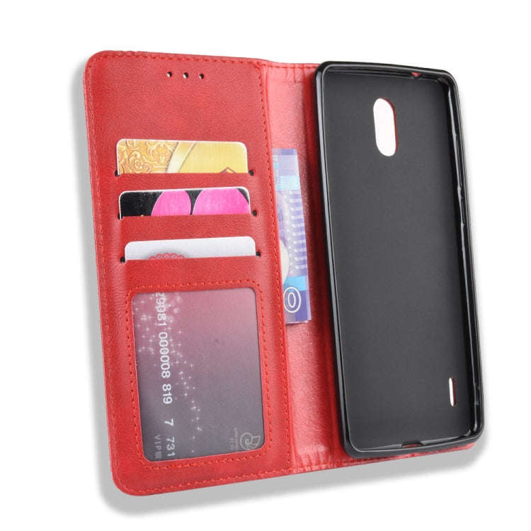 Magnetic Buckle Retro Crazy Horse Texture Horizontal Flip Leather Case for Nokia 3.1 C , with Hol...