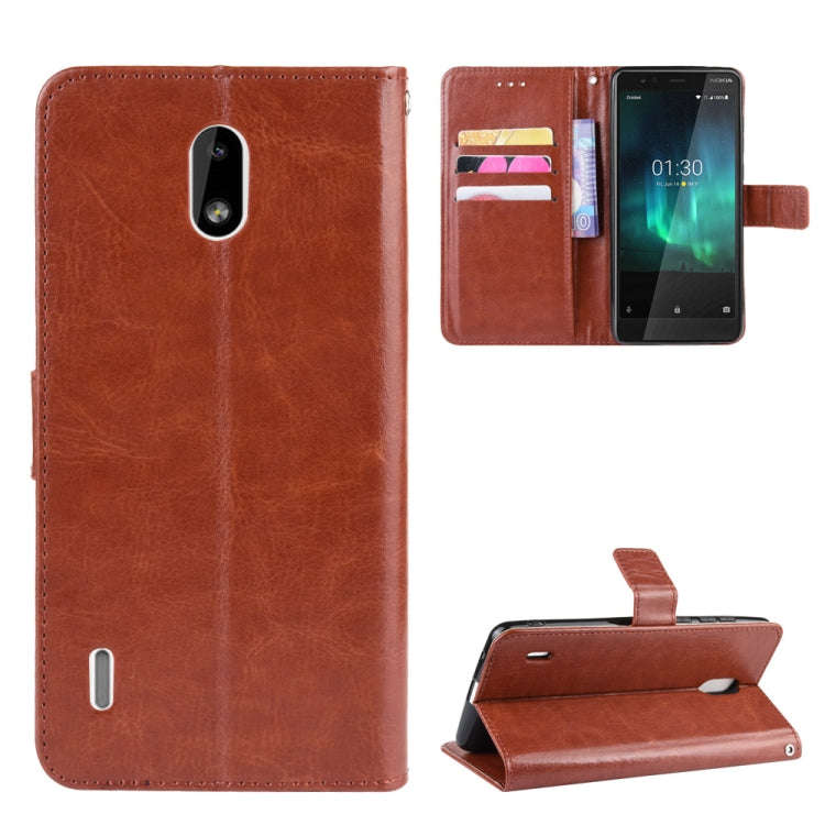 Retro Crazy Horse Texture Horizontal Flip Leather Case for Nokia 3.1 C , with Holder & Card Slots...
