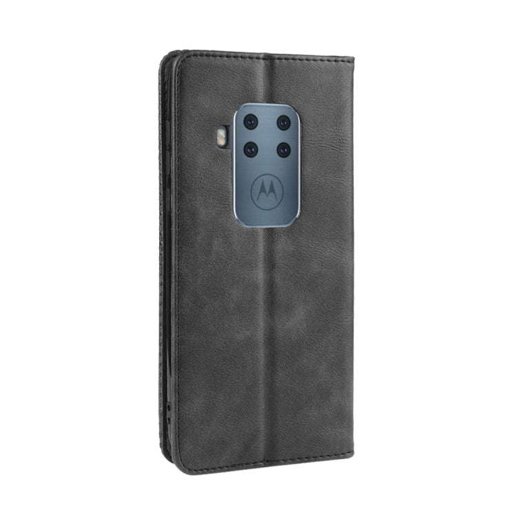 Magnetic Buckle Retro Crazy Horse Texture Horizontal Flip Leather Case for Motorola Moto One Pro ...