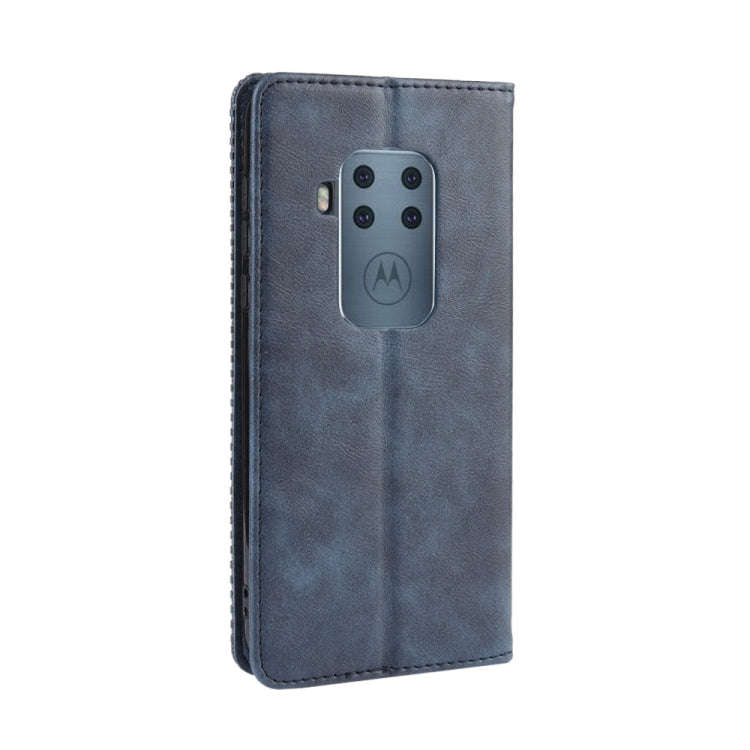 Magnetic Buckle Retro Crazy Horse Texture Horizontal Flip Leather Case for Motorola Moto One Pro ...