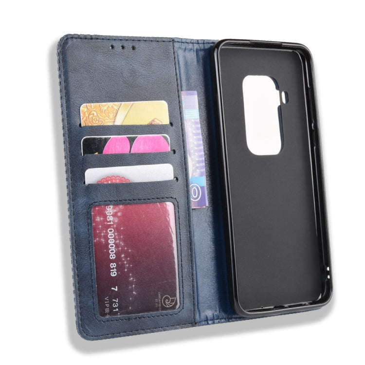 Magnetic Buckle Retro Crazy Horse Texture Horizontal Flip Leather Case for Motorola Moto One Pro ...