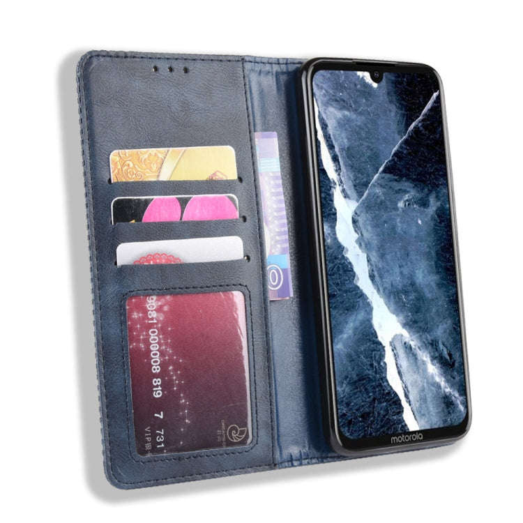 Magnetic Buckle Retro Crazy Horse Texture Horizontal Flip Leather Case for Motorola Moto One Pro ...