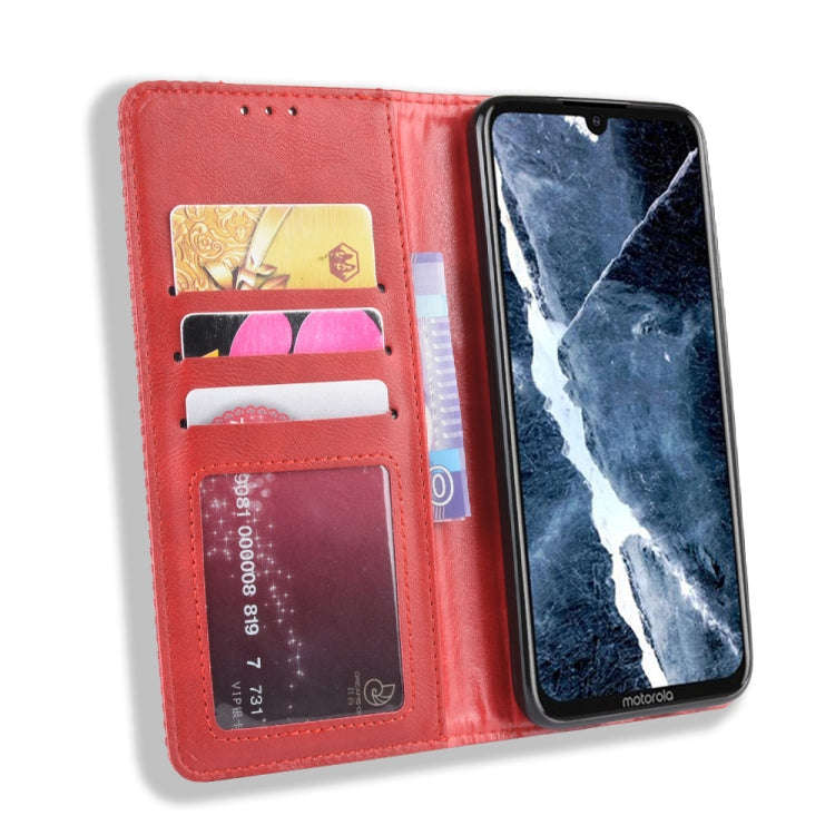 Magnetic Buckle Retro Crazy Horse Texture Horizontal Flip Leather Case for Motorola Moto One Pro ...