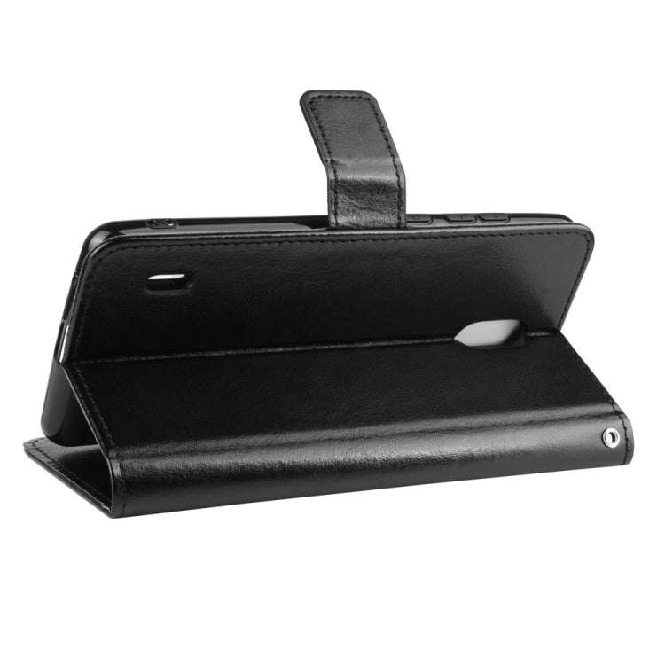 Retro Crazy Horse Texture Horizontal Flip Leather Case for Motorola Moto One Pro , with Holder & ...