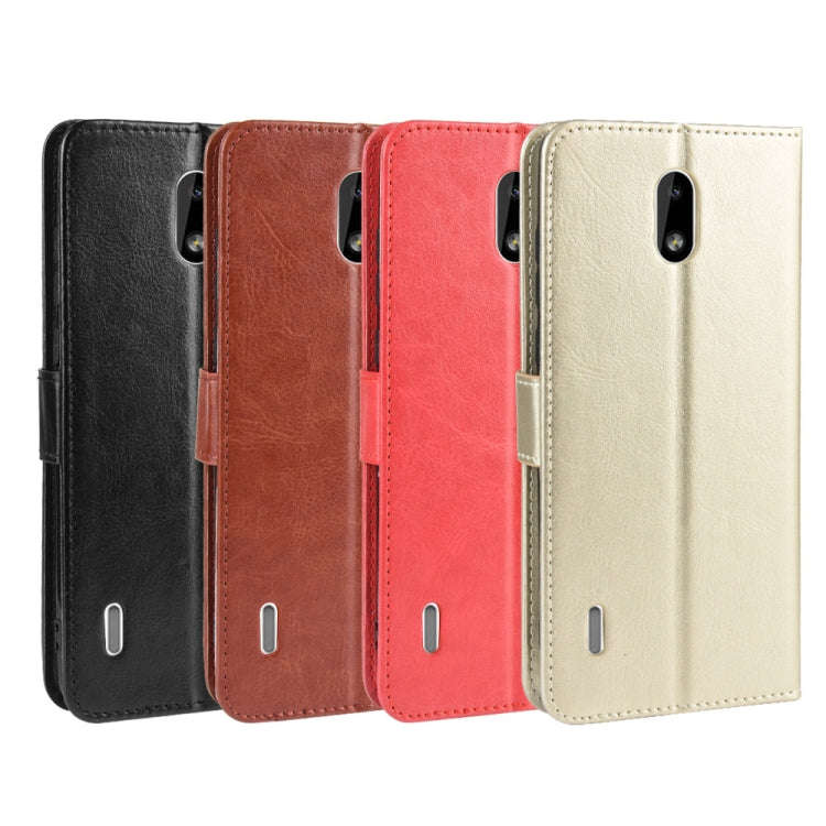 Retro Crazy Horse Texture Horizontal Flip Leather Case for Motorola Moto One Pro , with Holder & ...