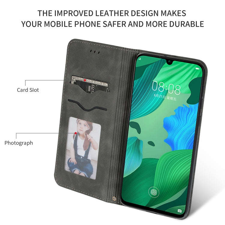 Retro Skin Feel Business Magnetic Horizontal Flip Leather Case for Huawei Nova 5 / Nova 5 Pro(Dar...