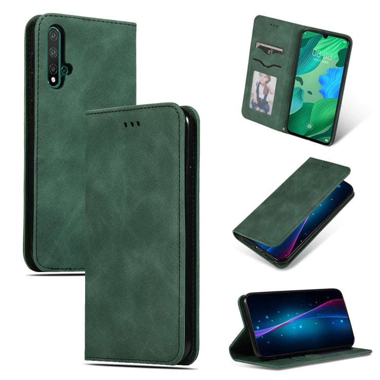 Retro Skin Feel Business Magnetic Horizontal Flip Leather Case for Huawei Nova 5 / Nova 5 Pro(Arm...