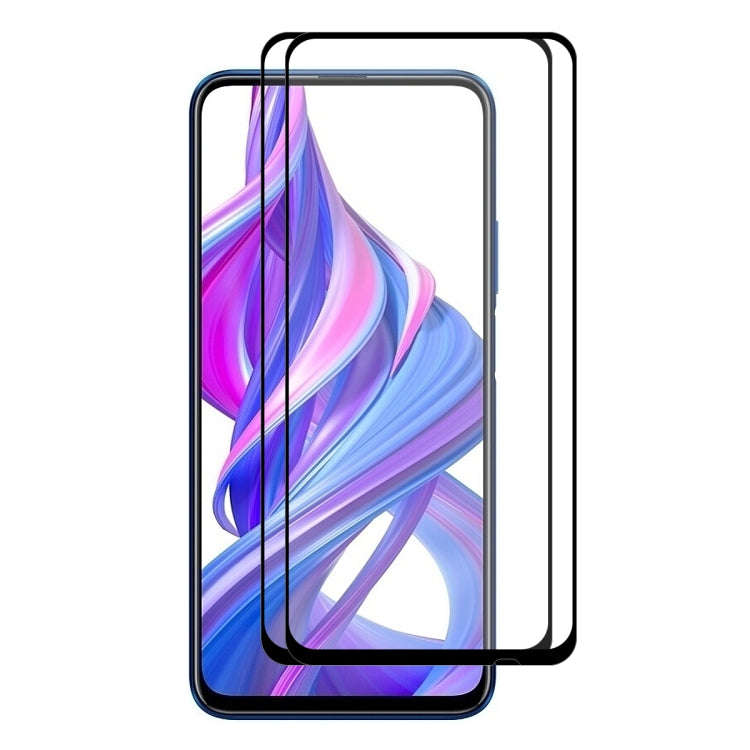 2 PCS ENKAY Hat-prince Full Glue 0.26mm 9H 2.5D Tempered Glass Full Coverage Film for Honor 9X / ...