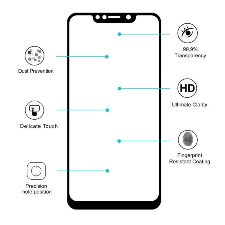 ENKAY Hat-prince Full Glue 0.26mm 9H 2.5D Tempered Glass Full Coverage Film for LG W10