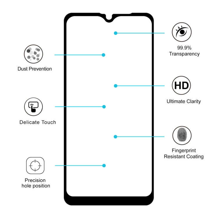 ENKAY Hat-prince Full Glue 0.26mm 9H 2.5D Tempered Glass Full Coverage Film for LG W30