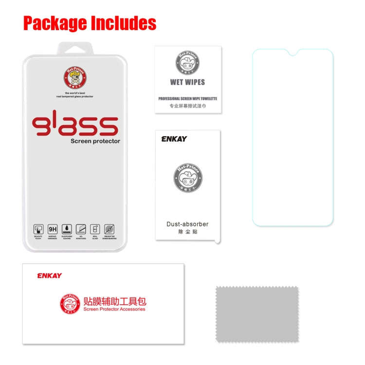ENKAY Hat-prince 0.26mm 9H 2.5D Curved Edge Tempered Glass Film for Huawei Nova 5 / Nova 5 Pro