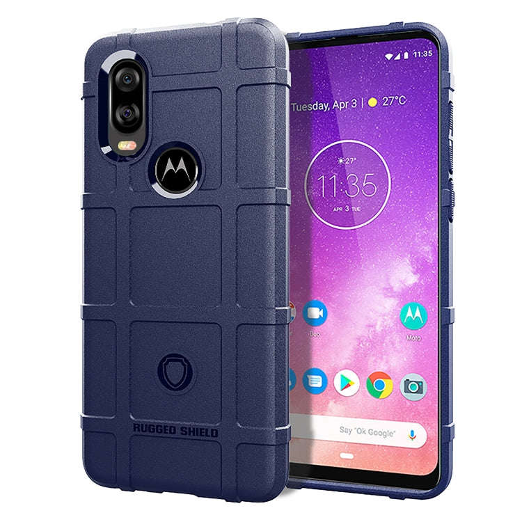Full Coverage Shockproof TPU Case for Motorola MOTO P50(Blue)