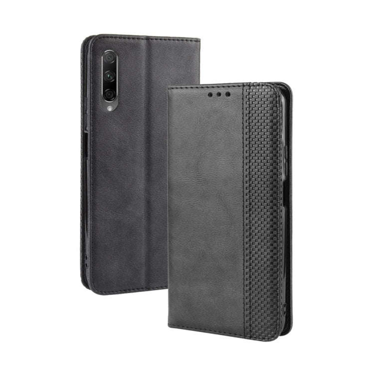 Magnetic Buckle Retro Crazy Horse Texture Horizontal Flip Leather Case for Huawei Honor 9X / Hono...