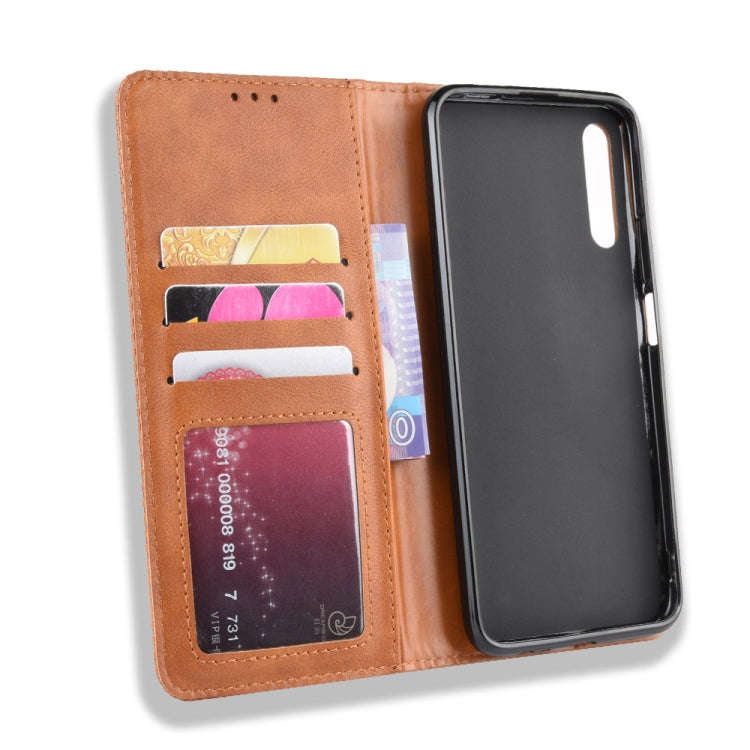 Magnetic Buckle Retro Crazy Horse Texture Horizontal Flip Leather Case for Huawei Honor 9X / Hono...