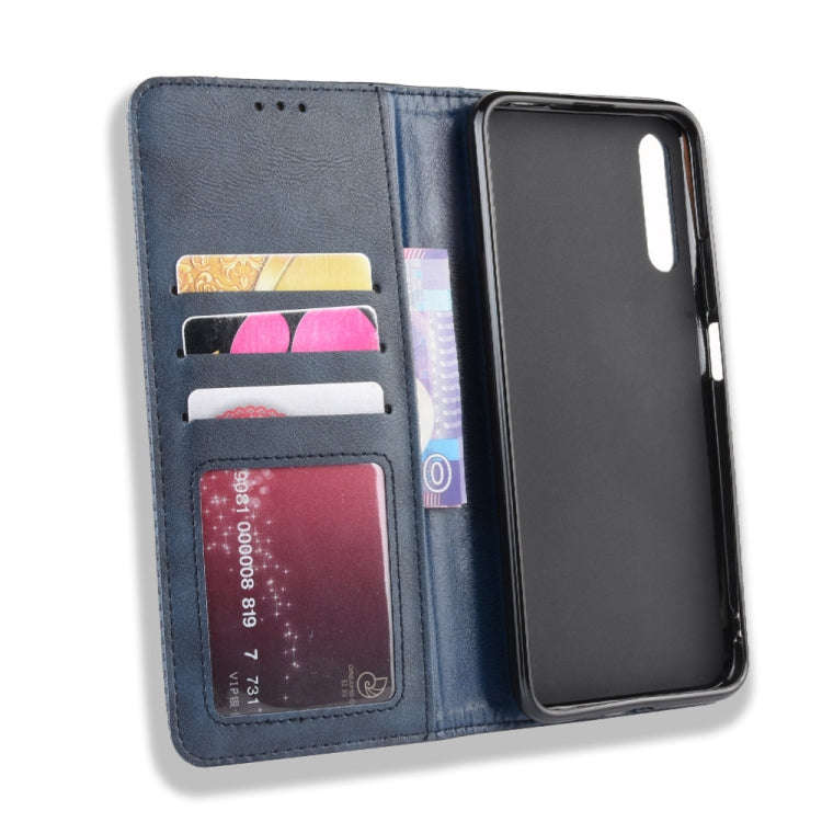 Magnetic Buckle Retro Crazy Horse Texture Horizontal Flip Leather Case for Huawei Honor 9X / Hono...