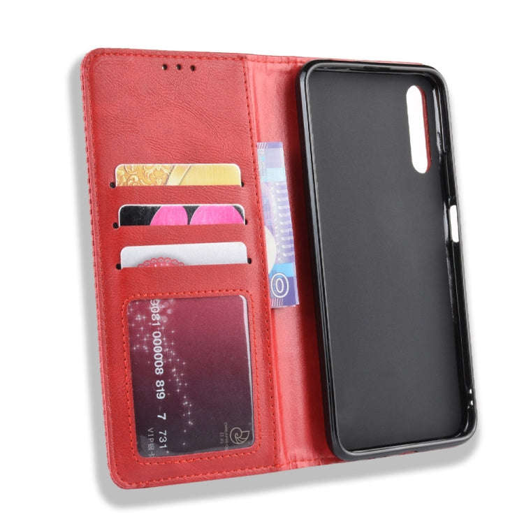 Magnetic Buckle Retro Crazy Horse Texture Horizontal Flip Leather Case for Huawei Honor 9X / Hono...