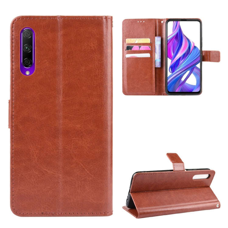 Retro Crazy Horse Texture Horizontal Flip Leather Case for Huawei Honor 9X / Honor 9X Pro, with H...