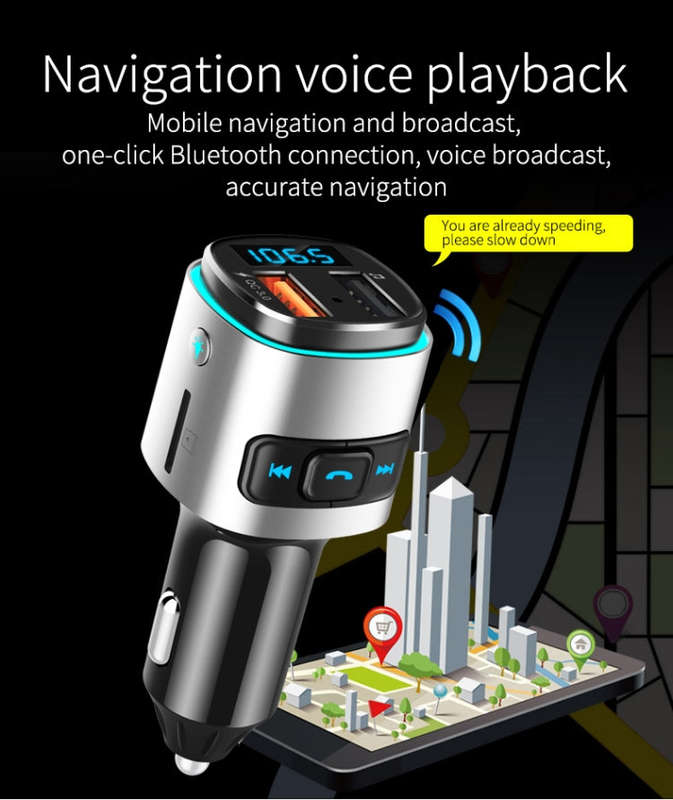 BC41 Multi-Functional MP3 Player, Bluetooth Receiver, USB Charger, Automobile Cigarette Lighter(S...