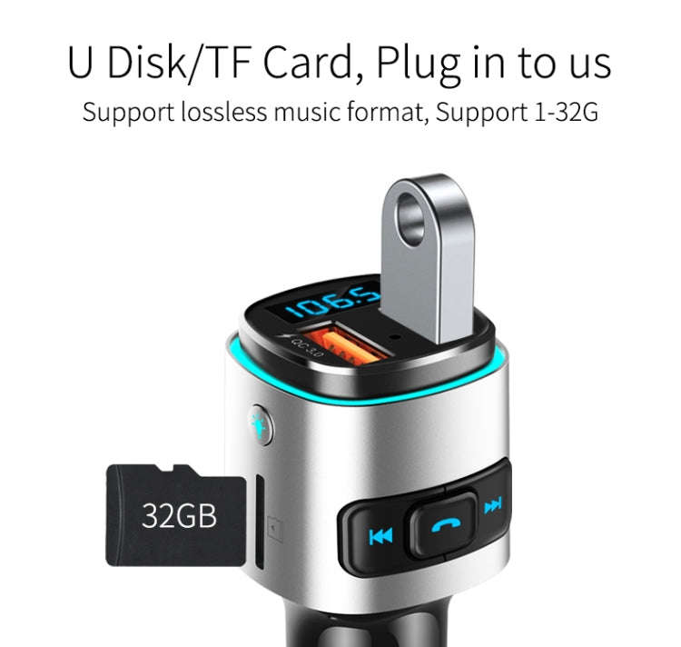 BC41 Multi-Functional MP3 Player, Bluetooth Receiver, USB Charger, Automobile Cigarette Lighter(S...