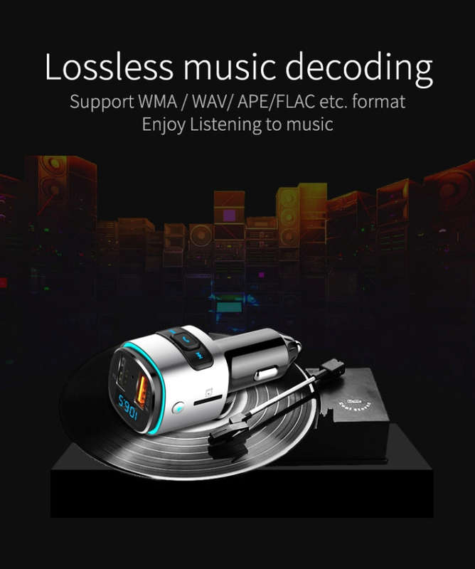 BC41 Multi-Functional MP3 Player, Bluetooth Receiver, USB Charger, Automobile Cigarette Lighter(S...